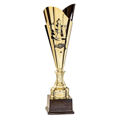 Trophée échecs dorée 44 cm
