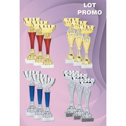 Lot de 12 coupes moy. 21 cm