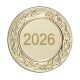 Pastille dorée Année 2026- 25 ou 50 MM